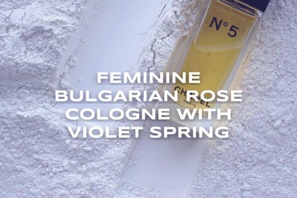 feminine bulgarian rose cologne with violet spring