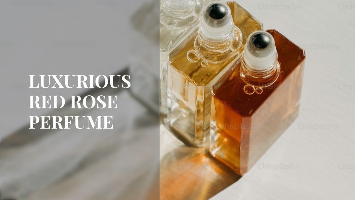 luxurious red rose perfume