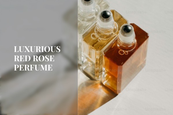 luxurious red rose perfume
